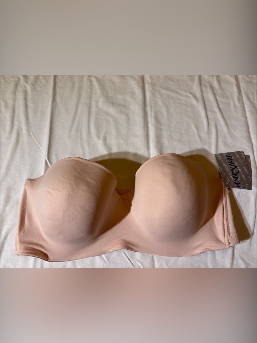 Strapless Smooth Bandeau Bra in Blush Pink Carnival Brand 44D